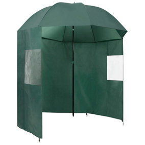 Berkfield Fishing Umbrella Green 220x193 cm