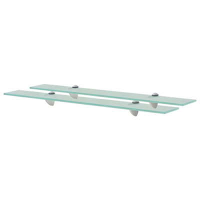 Berkfield Floating Shelves 2 pcs Glass 70x20 cm 8 mm