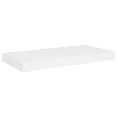 Berkfield Floating Wall Shelf White 50x23x3.8 cm MDF