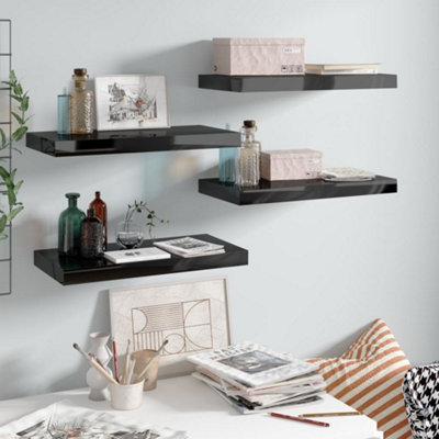 Floating wall display deals shelves