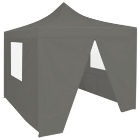 Berkfield Foldable Party Tent Pop-Up with 4 Sidewalls 3x3 m Anthracite
