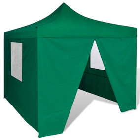 Berkfield Foldable Tent 3x3 m with 4 Walls Green