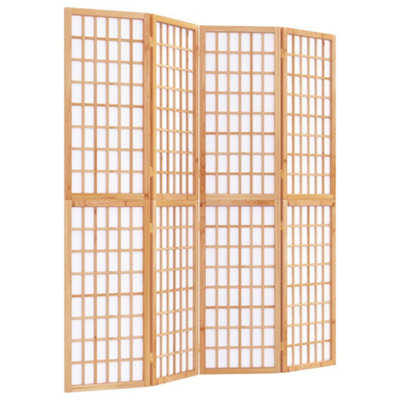 Berkfield Folding 4-Panel Room Divider Japanese Style 160x170 cm