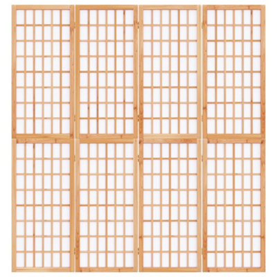 Berkfield Folding 4-Panel Room Divider Japanese Style 160x170 cm