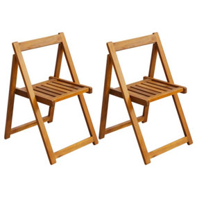 Berkfield Folding Garden Chairs 2 pcs Solid Acacia Wood