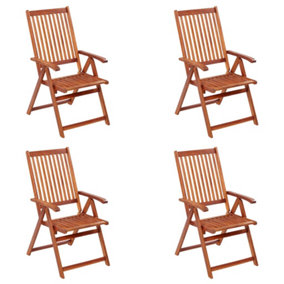 Berkfield Folding Garden Chairs 4 pcs Solid Acacia Wood