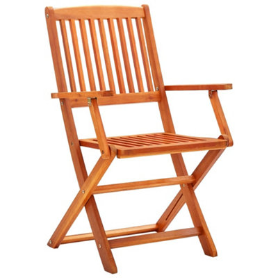 Berkfield Folding Garden Chairs 6 pcs Solid Eucalyptus Wood