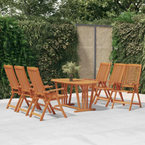 Berkfield Folding Garden Chairs 6 pcs Solid Wood Eucalyptus