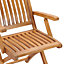 Berkfield Folding Garden Chairs 8 pcs Solid Teak Wood