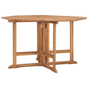 Berkfield Folding Garden Dining Table 110x110x75 cm Solid Wood Teak
