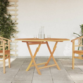 Berkfield Folding Garden Table 120x120x75 cm Solid Wood Teak
