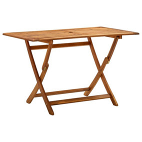 Berkfield Folding Garden Table 120x70x75 cm Solid Acacia Wood