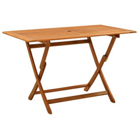 Berkfield Folding Garden Table 120x70x75 cm Solid Eucalyptus Wood
