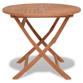Berkfield Folding Garden Table 85x76 cm Solid Teak Wood