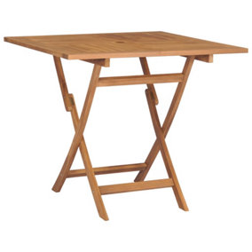 Berkfield Folding Garden Table 85x85x76 cm Solid Teak Wood