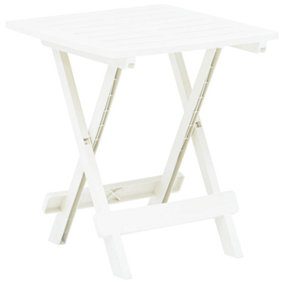 Berkfield Folding Garden Table White 45x43x50 cm Plastic