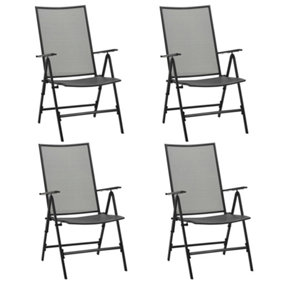 Berkfield Folding Mesh Chairs 4 pcs Steel Anthracite