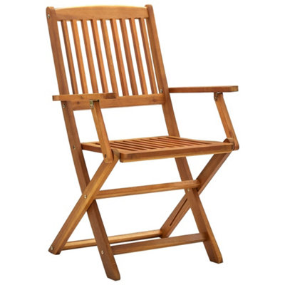 Berkfield Folding Outdoor Chairs 4 pcs Solid Acacia Wood