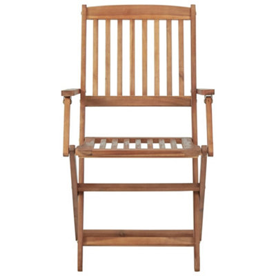 Berkfield Folding Outdoor Chairs 8 pcs Solid Acacia Wood