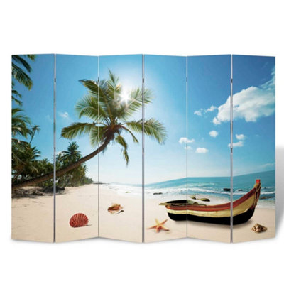 Berkfield Folding Room Divider 217x170 cm Beach