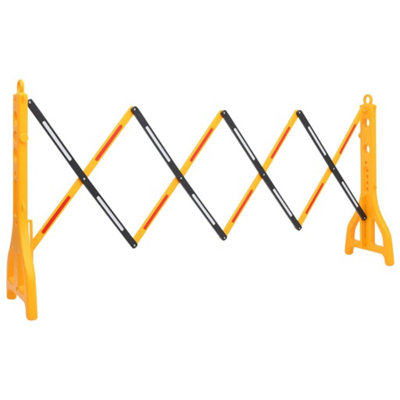 Berkfield Folding Traffic Barrier Yellow and Black 250x38x96 cm