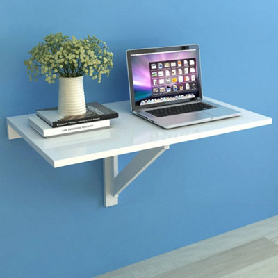 Berkfield Folding Wall Table White 100x60 cm