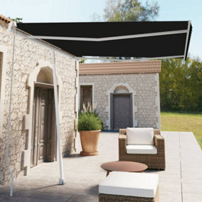 Berkfield Freestanding Manual Retractable Awning 300x250 cm Anthracite