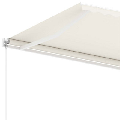 Berkfield Freestanding Manual Retractable Awning 300x250 cm Cream