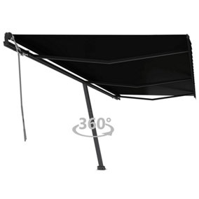 Berkfield Freestanding Manual Retractable Awning 600x350 cm Anthracite