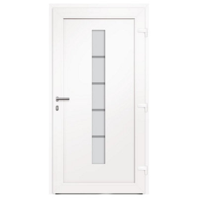 Berkfield Front Door Aluminium and PVC Anthracite 100x210 cm