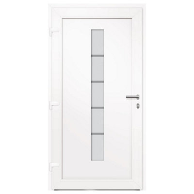 Berkfield Front Door Aluminium and PVC Anthracite 110x210 cm