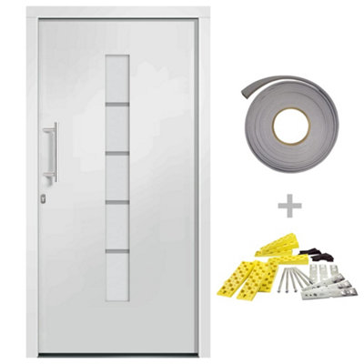 Berkfield Front Door Aluminium and PVC White 100x200 cm