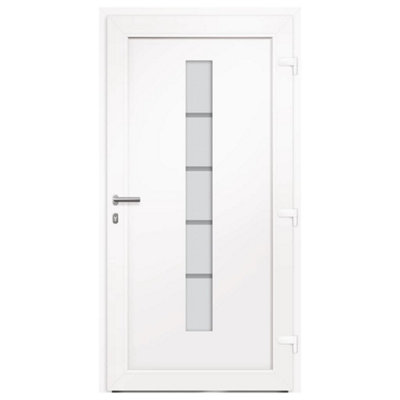 Berkfield Front Door Aluminium and PVC White 100x210 cm