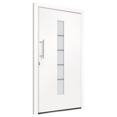 Berkfield Front Door Aluminium and PVC White 100x210 cm