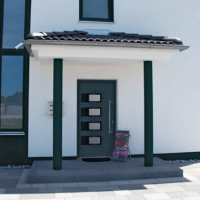 Berkfield Front Door Anthracite 100x200 cm Aluminium and PVC