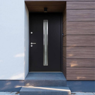 Berkfield Front Door Anthracite 100x200 cm Aluminium