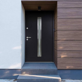 Berkfield Front Door Anthracite 110x207.5 cm Aluminium