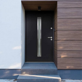 Berkfield Front Door Anthracite 110x207.5 cm Aluminium