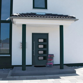 Berkfield Front Door Anthracite 110x210 cm Aluminium and PVC