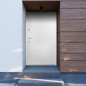 Berkfield Front Door White 100x200 cm Aluminium
