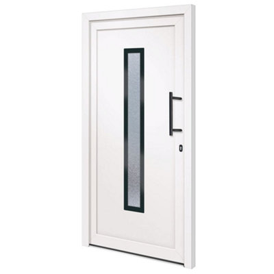 Berkfield Front Door White 108x200 cm PVC