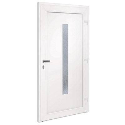 Berkfield Front Door White 108x200 cm PVC