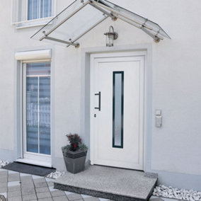 Berkfield Front Door White 108x208 cm PVC