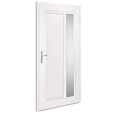 Berkfield Front Door White 108x208 cm PVC