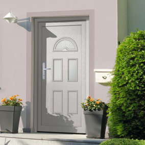 Berkfield Front Door White 110x210 cm PVC