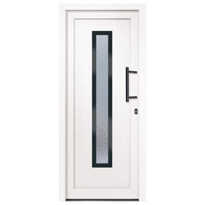 Berkfield Front Door White 88x200 cm PVC