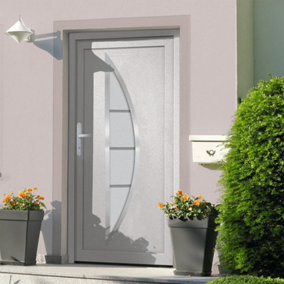 Berkfield Front Door White 98x190 cm PVC