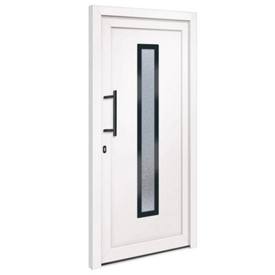Berkfield Front Door White 98x200 cm PVC