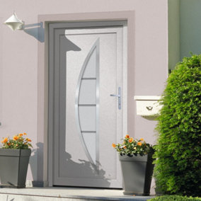 Berkfield Front Door White 98x200 cm PVC