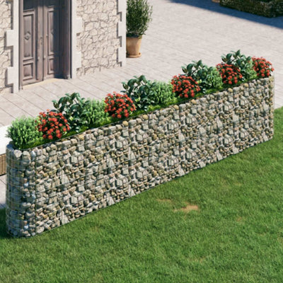 Berkfield Gabion Raised Bed Galvanised Iron 470x50x100 cm